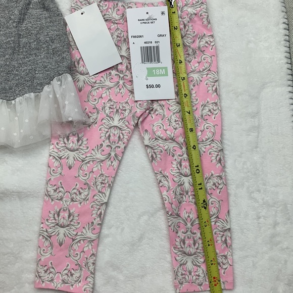 RARE EDITIONS Baby Girls Hacci Knit Legging Set Size 18M - Picture 11 of 12